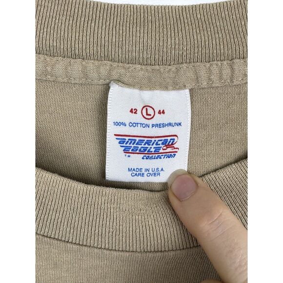 Vintage 90s B-24 Liberator Military Aircraft double sided shirt size large - Picture 4 of 12